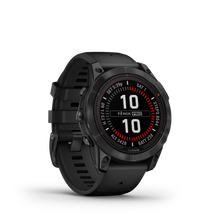 Load image into Gallery viewer, Garmin | FENIX 7 PRO SOLAR, SZÜRKE, FEKETE SZILIKON SZÍJJAL