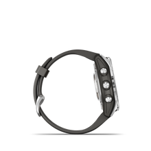 Kép betöltése a galériamegjelenítőbe: Garmin | FENIX 7S PRO SOLAR, EZÜST, GRAFITSZÜRKE SZILIKON SZÍJJAL