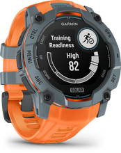 Kép betöltése a galériamegjelenítőbe: Garmin | INSTINCT 3, 50mm Solar, Szürke, narancs szíjjal (ED)