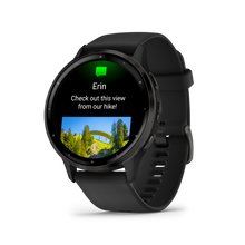 Load image into Gallery viewer, Garmin | VENU 3 FEKETE, FEKETE KERETTEL, BŐR ÉS SZILIKON SZÍJJAL