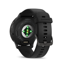 Load image into Gallery viewer, Garmin | VENU 3 FEKETE, FEKETE KERETTEL, BŐR ÉS SZILIKON SZÍJJAL