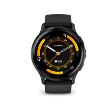 Lade das Bild in den Galerie-Viewer, Garmin | VENU 3 FEKETE, FEKETE KERETTEL, SZILIKON SZÍJJAL