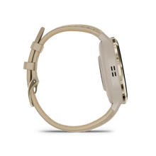 Kép betöltése a galériamegjelenítőbe: Garmin | VENU 3S FRANCIA SZÜRKE-KRÉMARANY, BŐR ÉS SZILIKON SZÍJJAL