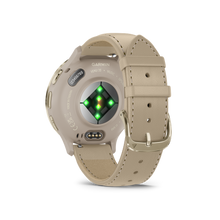 Kép betöltése a galériamegjelenítőbe: Garmin | VENU 3S FRANCIA SZÜRKE-KRÉMARANY, BŐR ÉS SZILIKON SZÍJJAL