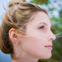 Load image into Gallery viewer, Paddle earrings - heart-shaped paddle | Strokeside Design