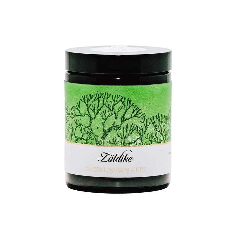 Zöldike tea üvegben 30gr | Bazsalikomos kert
