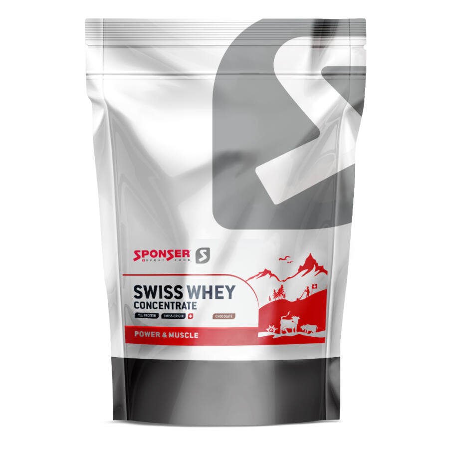 Sponser Swiss Whey Concentrate fehérjepor 900g, csokoládé